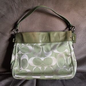 Green coach purse